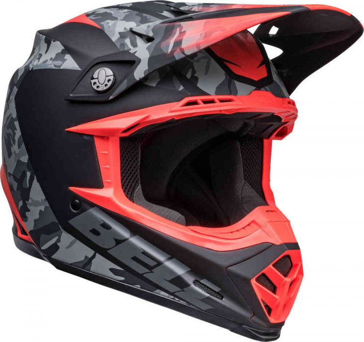 Мотошлем для мотокросса и эндуро Bell Moto-9 MIPS Venom Черный/Красный 8005120007