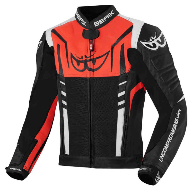 Мотокуртка кожаная мужская Berik Striper