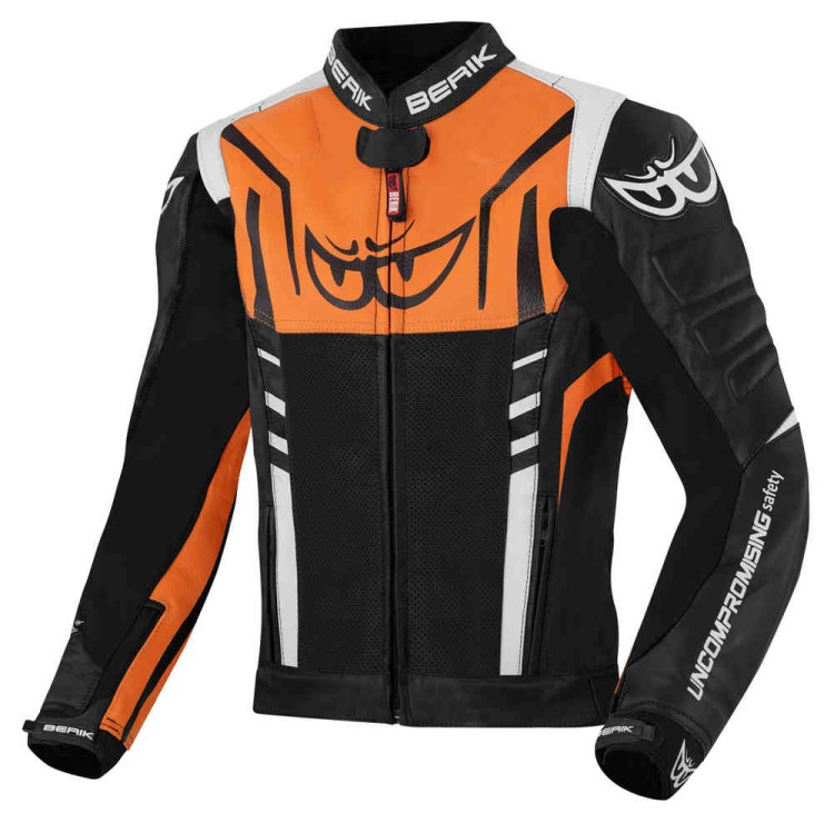 Мотокуртка кожаная мужская Berik Striper