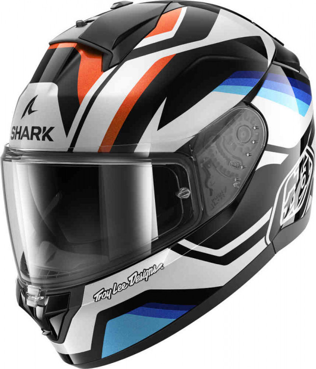 Мотошлем интеграл Shark Ridill 2 Apex чёрный/белый/синий/оранжевый HE1111E-KWB-S