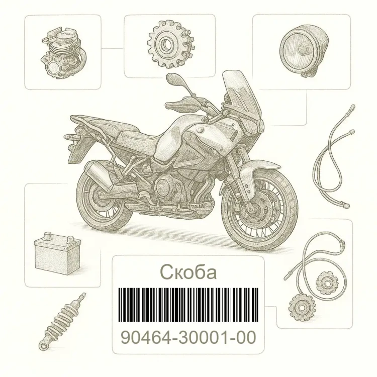 90464-30001-00 Скоба, Yamaha Номер детали 90464-30001-00, 904643000100, 90464-30001, 9046430001, 90464 30001