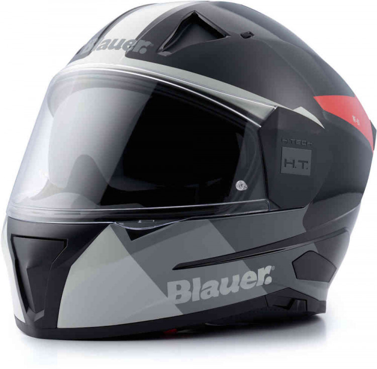 Мотошлем интеграл Blauer Naca NF01B Черный/Серый/Красный 12CBKH030114-H00036-H136-S