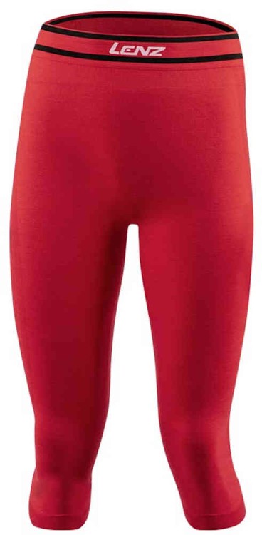 термобелье - штаны Lenz 6.0 Merino 3/4 красный 247-22