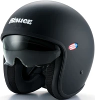 Мотошлем открытый Blauer Pilot 1.1 Monochrome Black Matte
