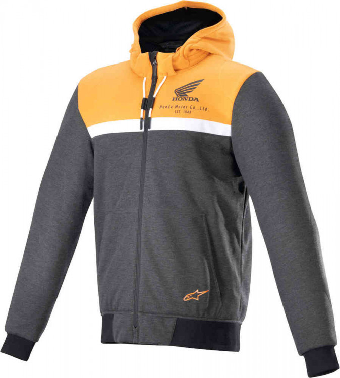 Мотокуртка текстильная мужская Alpinestars Honda Chrome Серый/Оранжевый 4201323-1914-S
