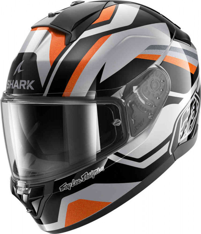 Мотошлем интеграл Shark Ridill 2 Apex серебристый/чёрный/оранжевый HE1111E-SKO-XS