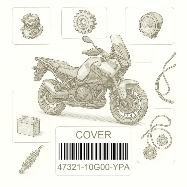 47321-10G00-YPA COVER,FRAME LWR, Suzuki Номер детали 47321-10G00-YPA, 4732110G00YPA