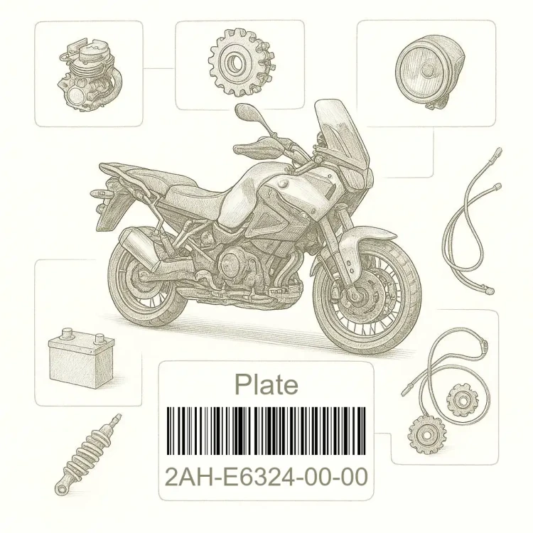 2AH-E6324-00-00 Plate, Clutch 1, Yamaha Номер детали 2AH-E6324-00-00, 2AHE63240000, 2AH-E6324-00, 2AHE632400, 2AH E6324 00