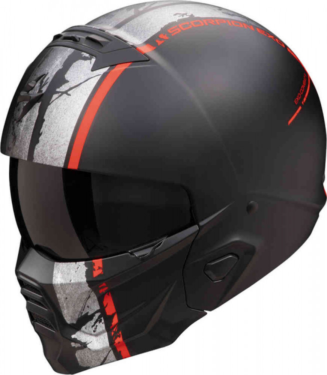 Мотошлем открытый Scorpion EXO-Combat II Lord Черный матовый/Красный 182-471-24-03