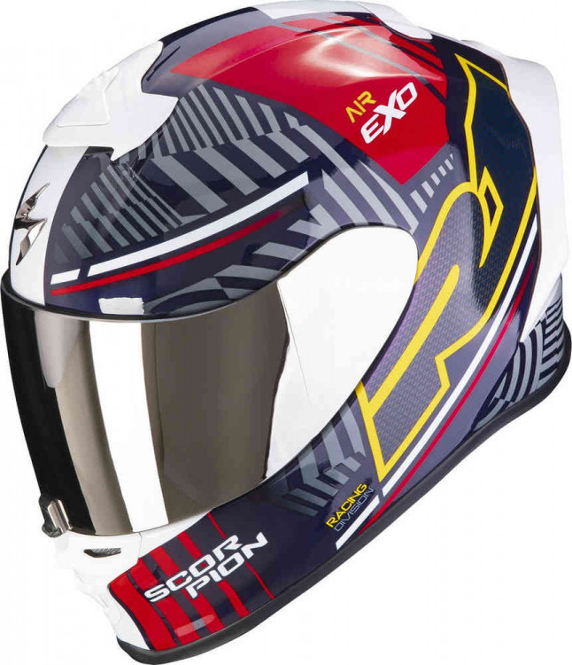Мотошлем интеграл Scorpion EXO-R1 Evo Air Victory Красный/Синий 110-346-306-06