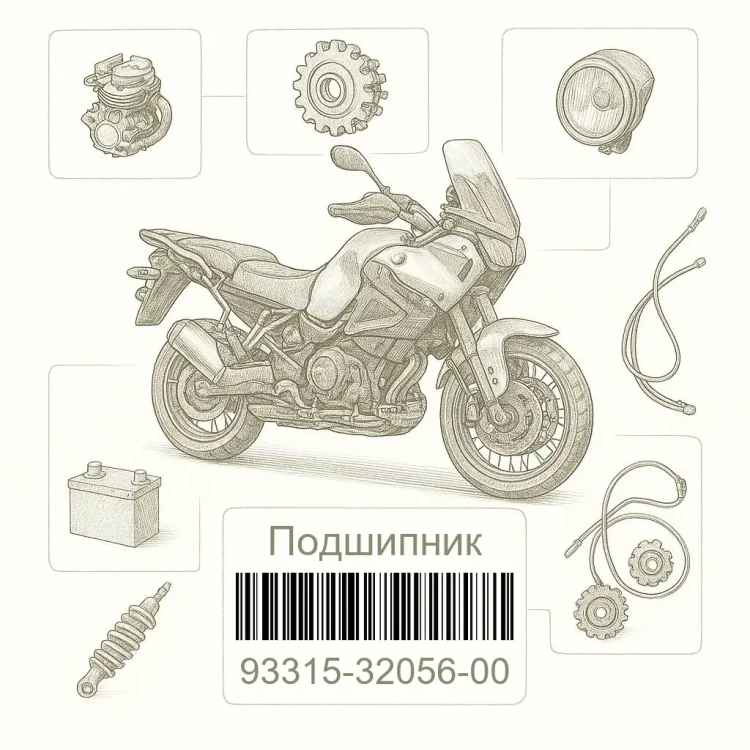 93315-32056-00 Подшипник, Yamaha Номер детали 93315-32056-00, 933153205600, 93315-32056, 9331532056, 93315 32056