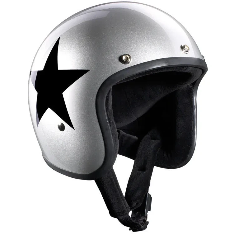Мотошлем открытый Bandit Jet Star Silver