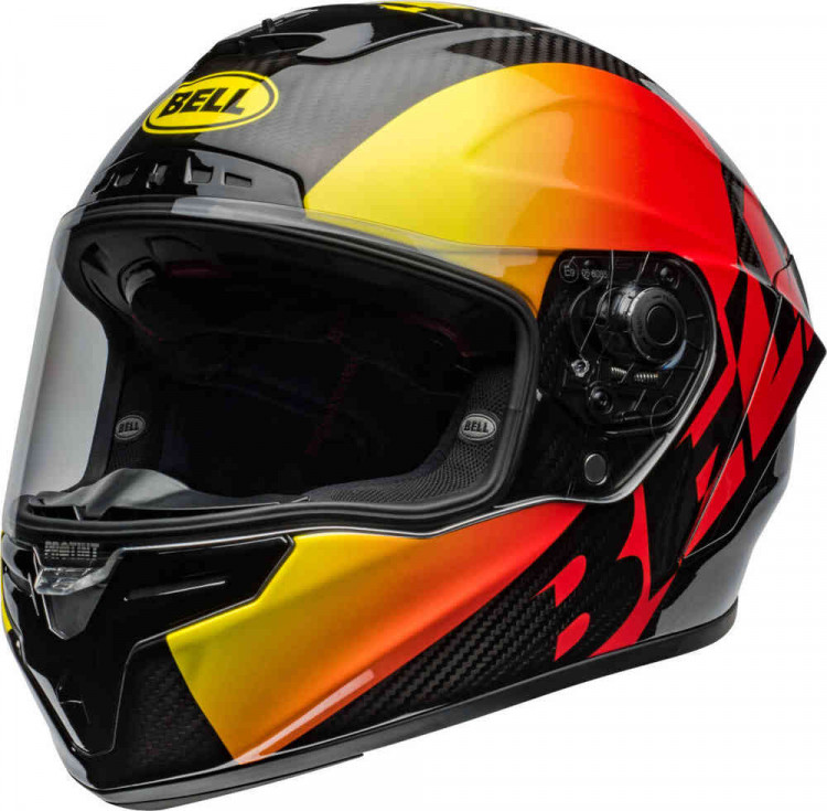 Мотошлем интеграл Bell Race Star DLX Flex Offset Черный/Красный/Желтый 8008958003