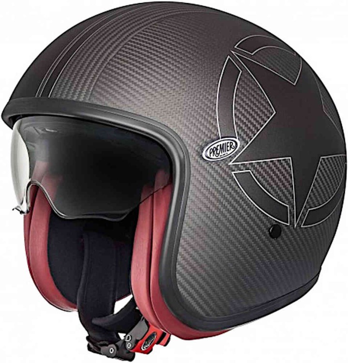 Мотошлем открытый Premier Vintage Carbon Star