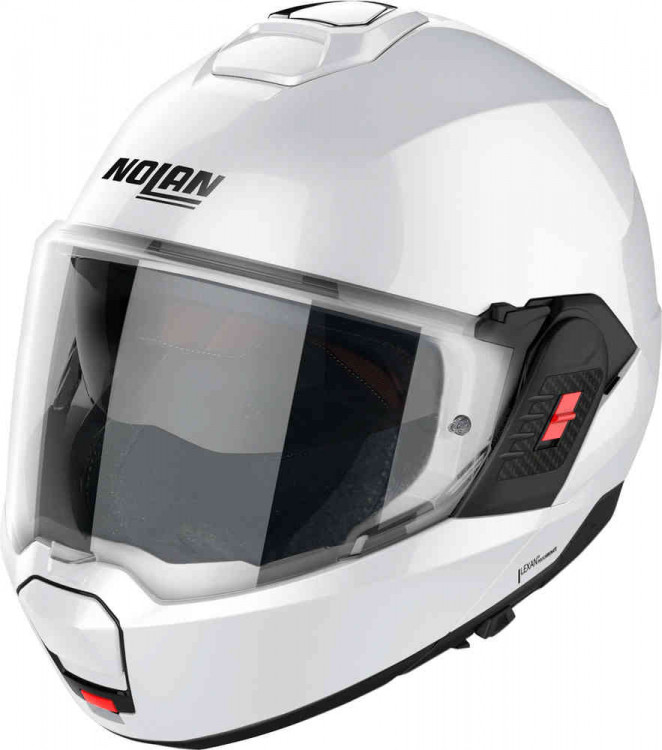Мотошлем модуляр Nolan N120-1 06 Classic N-Com Белый металлик N1F0000270059