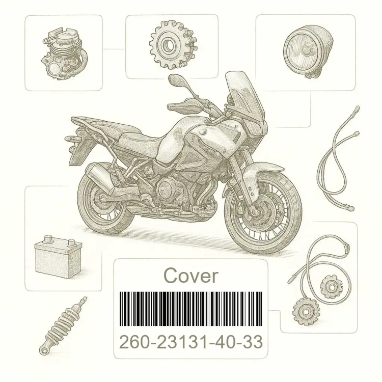 260-23131-40-33 Cover, Upper 2, Yamaha Номер детали 260-23131-40-33, 260231314033