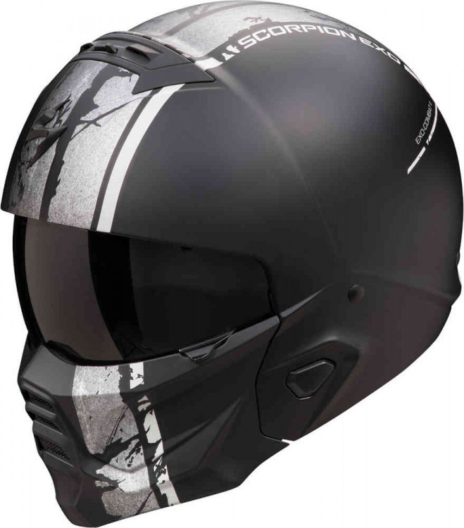 Мотошлем открытый Scorpion EXO-Combat II Lord Черный матовый/Серебристый 182-471-159-02