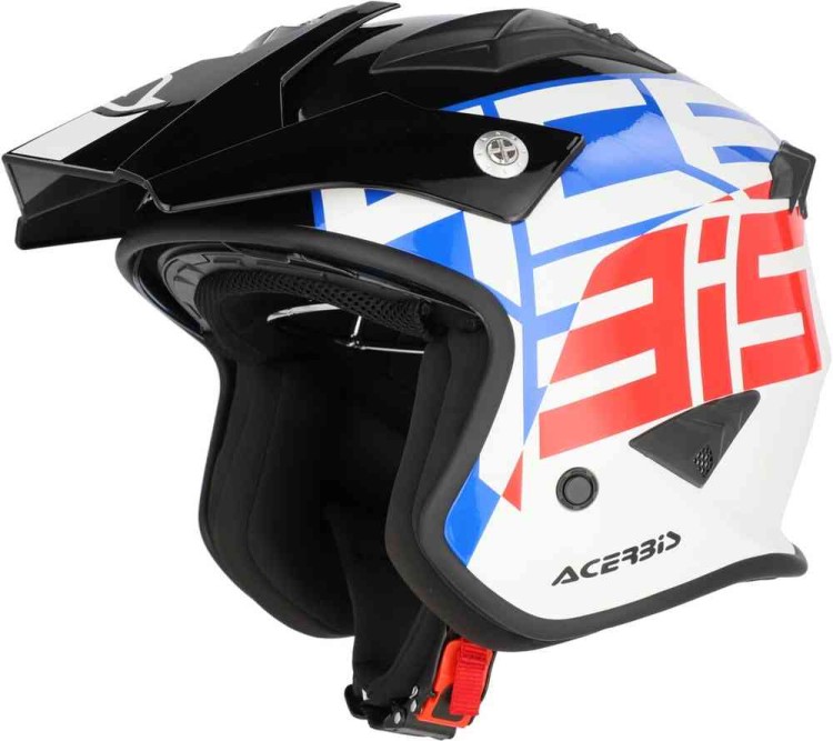 Мотошлем открытый Acerbis Jet Aria Graphic Белый/Синий/Красный 0026602.034.061