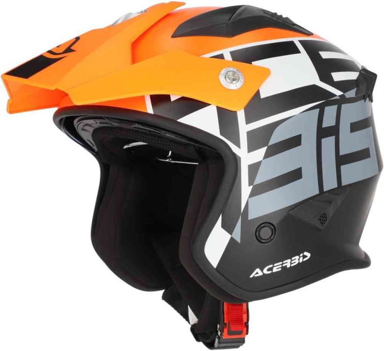 Мотошлем открытый Acerbis Jet Aria Graphic Черный матовый/Оранжевый 0026602.442.061