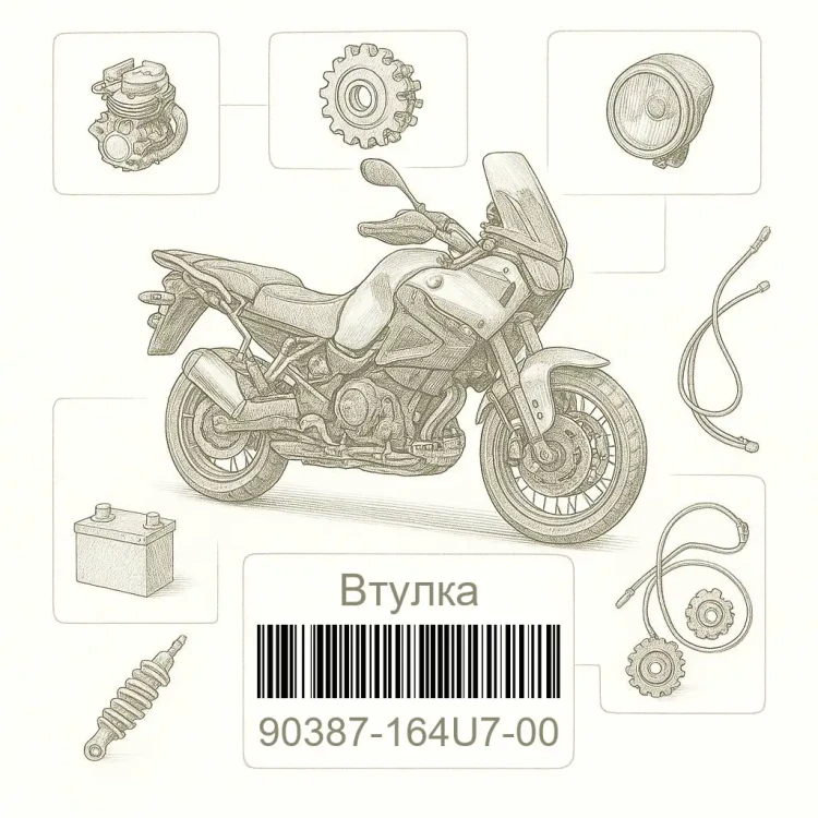 90387-164U7-00 Втулка, Yamaha Номер детали 90387-164U7-00, 90387164U700, 90387-164U7, 90387164U7, 90387 164U7