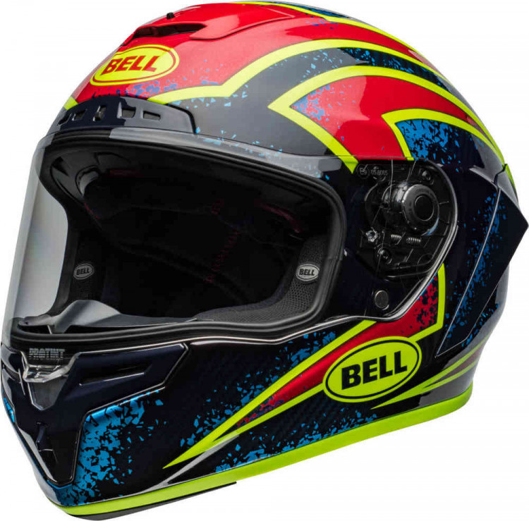 Мотошлем интеграл Bell Race Star DLX Flex Xenon Черный/Красный/Желтый 8008957001