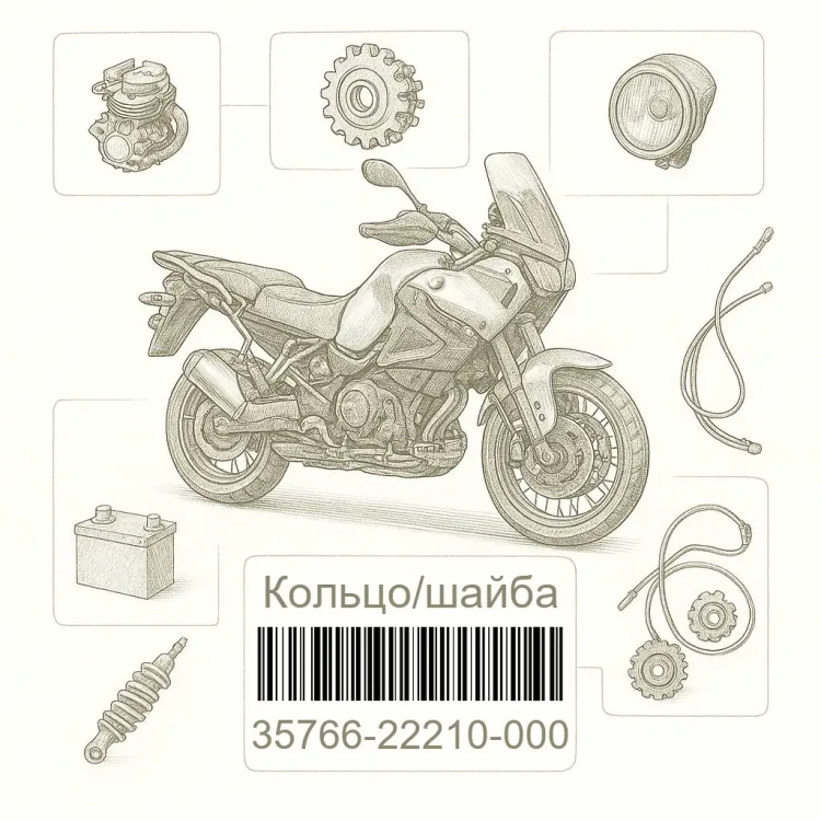 35766-22210-000 Кольцо/шайба, Suzuki Номер детали 35766-22210-000, 3576622210000, 35766-22210, 3576622210, 35766 22210