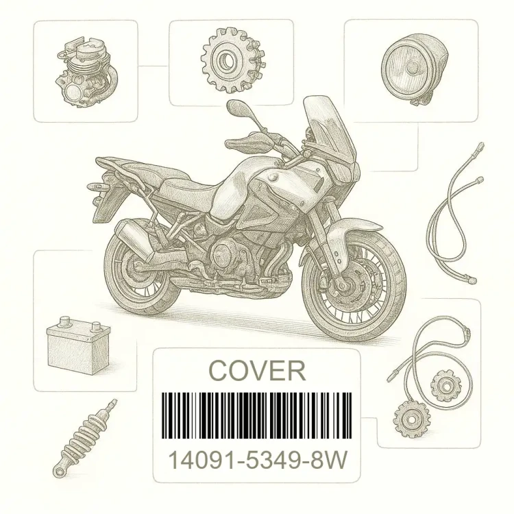 14091-5349-8W COVER,SEAT,RH,J.BLACK, Kawasaki Номер детали 14091-5349-8W, 1409153498W