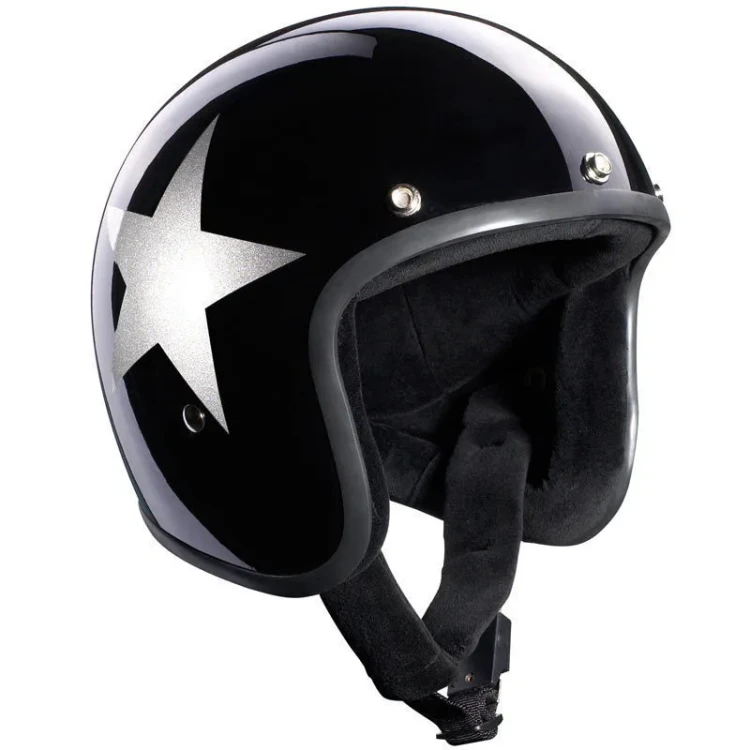 Мотошлем открытый Bandit Jet Star Black