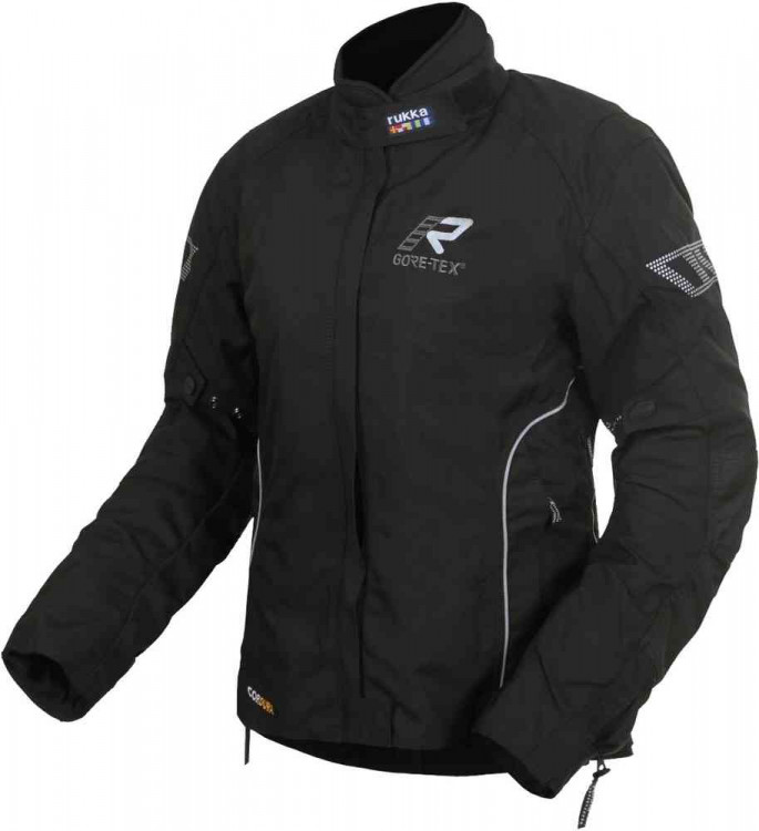 Мотокуртка текстильная женская Rukka Hermia Gore-Tex Черный/Серебристый 70155-725-990-R-34