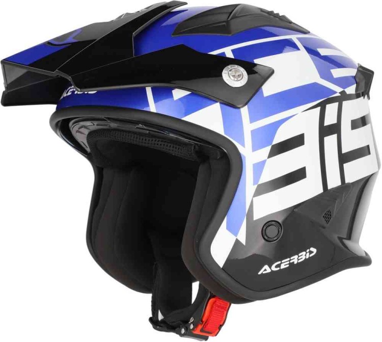 Мотошлем открытый Acerbis Jet Aria Graphic Черный/Синий 0026602.316.061