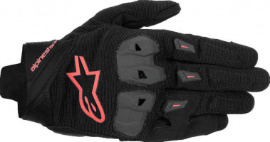 Мотоперчатки для города, спорта и туринга Alpinestars Sp X 1 чёрный/неоново-красный 3570125-1030-S