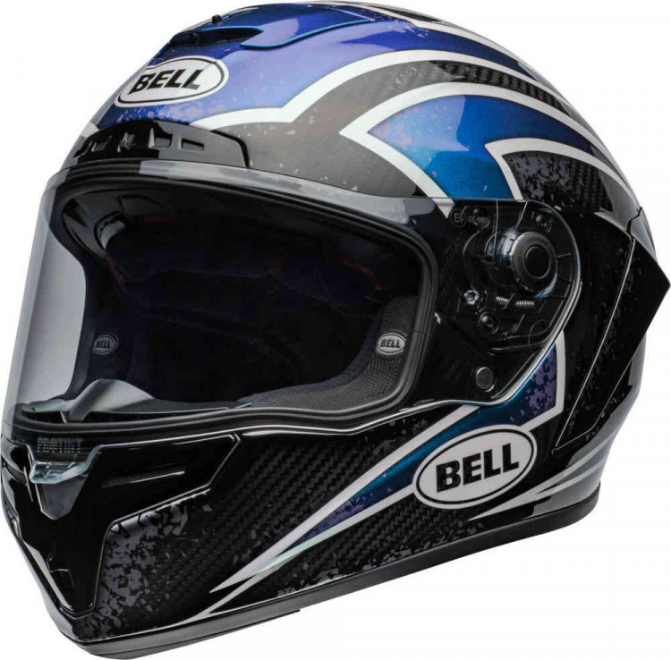 Мотошлем интеграл Bell Race Star DLX Flex Xenon Черный/Темно-синий/Серебряный 8008957006