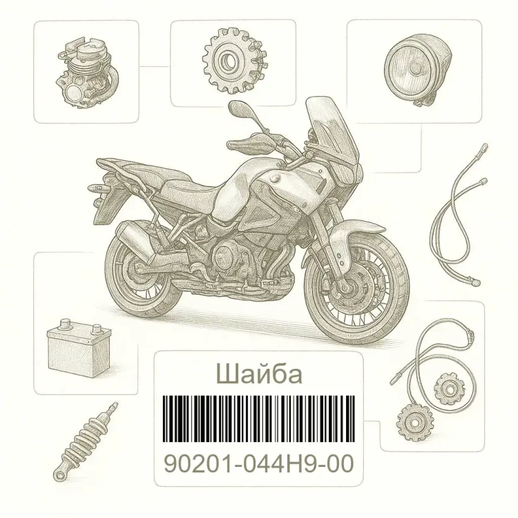 90201-044H9-00 Шайба, Yamaha Номер детали 90201-044H9-00, 90201044H900, 90201-044H9, 90201044H9, 90201 044H9