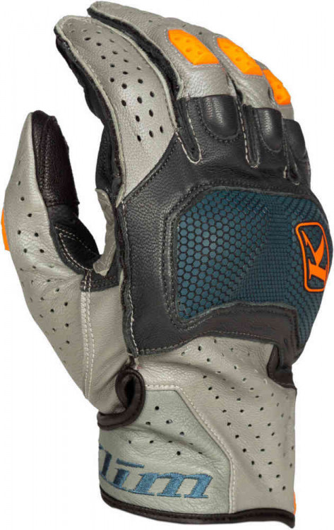 Мотоперчатки для города, спорта и туринга Klim Badlands Aero Pro Short 2024 Серый/Синий 3924-002-120-201