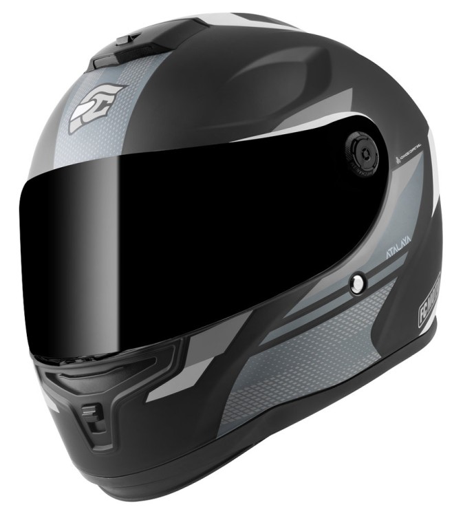 Мотошлем интеграл FC-Moto FF114B Zeron Черный Матовый/Серый/Белый FCM-17-MH-035-12-M