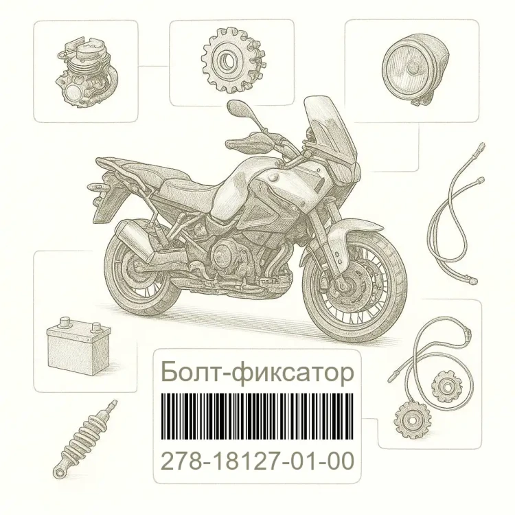 278-18127-01-00 Болт-фиксатор, Yamaha Номер детали 278-18127-01-00, 278181270100, 278-18127-01, 2781812701, 278 18127 01