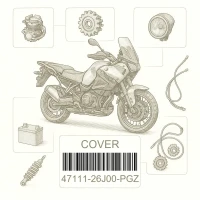 47111-26J00-PGZ COVER,SIDE,R(GRAY), Suzuki Номер детали 47111-26J00-PGZ, 4711126J00PGZ