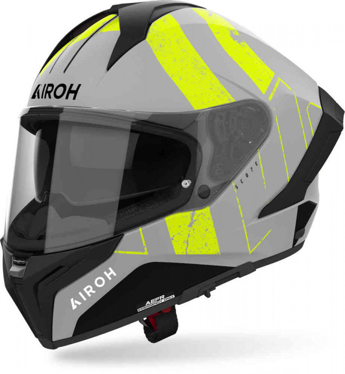 Мотошлем интеграл Airoh Matryx Scope Серый матовый/желтый MXS31S