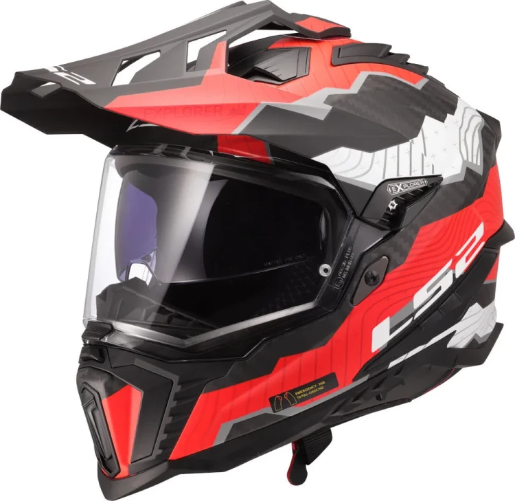 Мотошлем для мотокросса и эндуро LS2 MX701 Explorer Carbon Trick