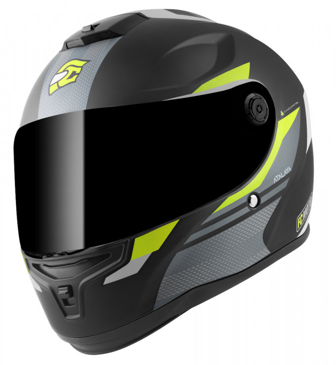 Мотошлем интеграл FC-Moto FF114B Zeron Матовый белый/Желтый FCM-17-MH-035-17-L