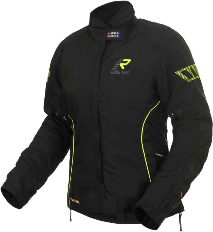 Мотокуртка текстильная женская Rukka Hermia Gore-Tex Черный/Желтый 70155-725-994-R-34