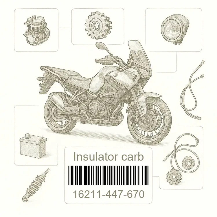 16211-447-670 Insulator carb, Honda Номер детали 16211-447-670, 16211447670