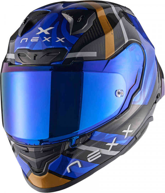 Мотошлем интеграл Nexx X.R3R Swirl Carbon Темно-Синий 01XR323489126XXS