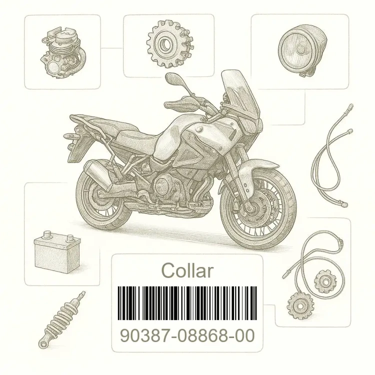 90387-08868-00 Collar, Yamaha Номер детали 90387-08868-00, 903870886800, 90387-08868, 9038708868, 90387 08868