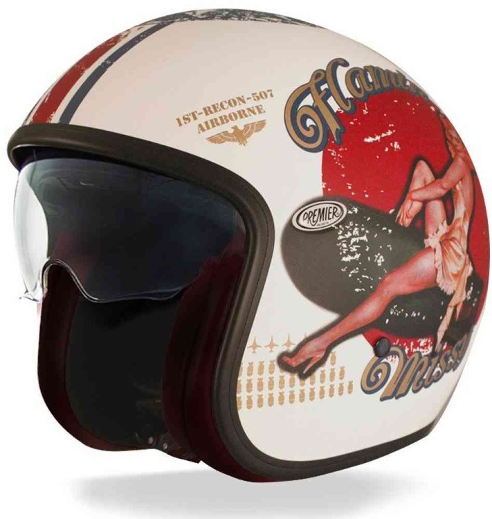 Мотошлем открытый Premier Vintage Pin Up