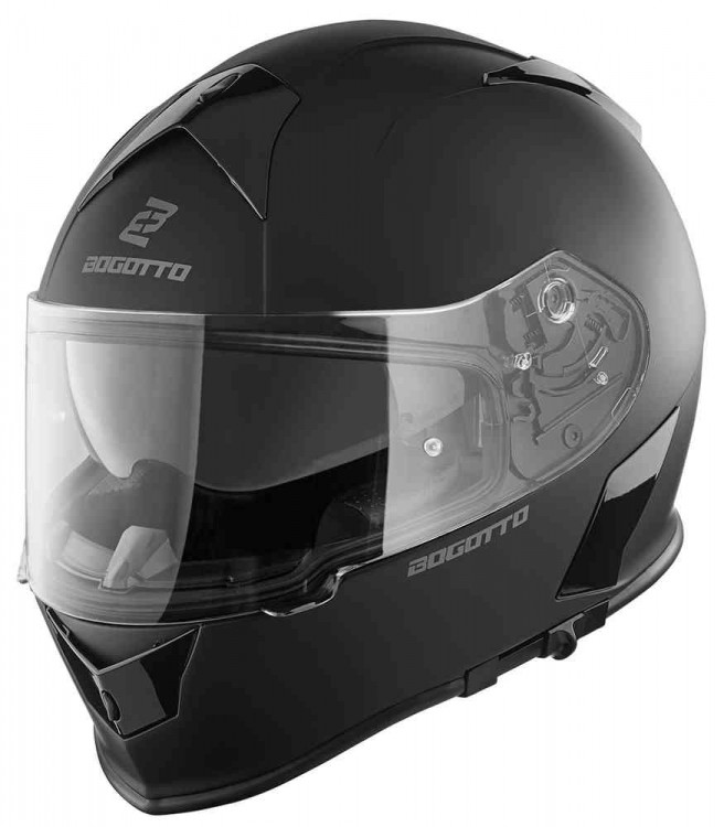 Мотошлем интеграл Bogotto V126 Solid Черный матовый 2099900259739