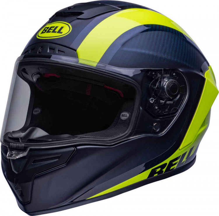 Мотошлем интеграл Bell Race Star Flex DLX Tantrum 2 Синий/Желтый 8007740010