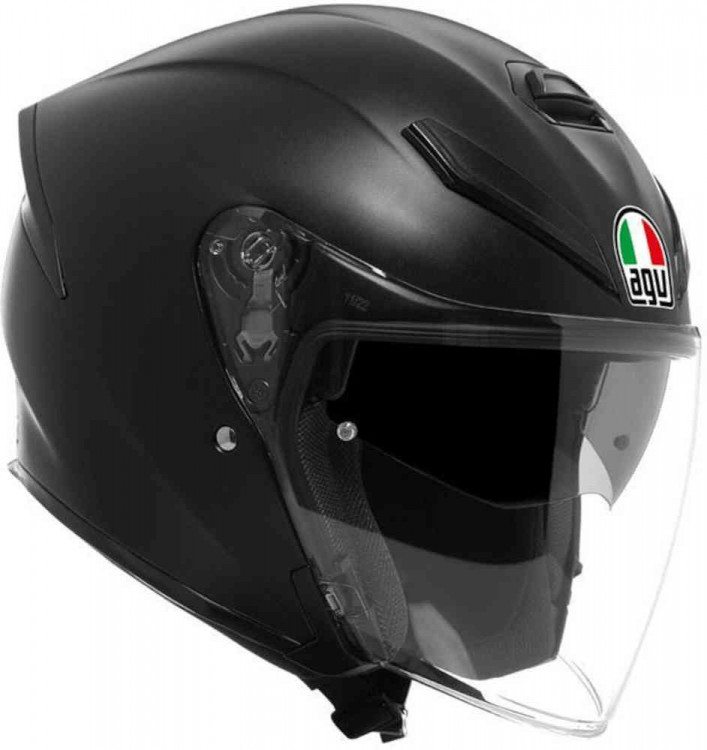 Мотошлем открытый AGV K5 Jet Evo Mono Черный матовый 184A5002-003-XS