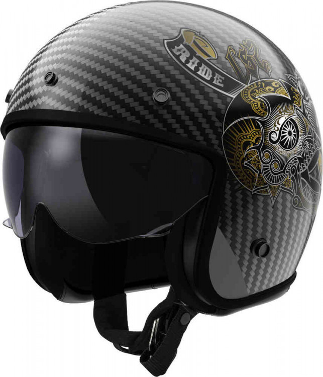 Мотошлем открытый LS2 OF601 Bob II Carbon Custom  366016399S