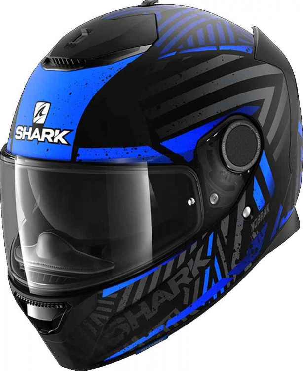 Мотошлем интеграл Shark Spartan Kobrak Черный матовый/Синий HE3441E-KBB-XXL